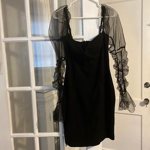 Ruffled long sleeved dresses